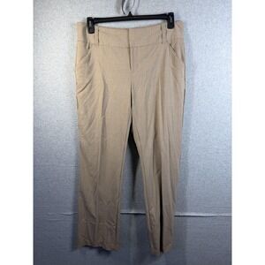 Daisy Fuentes Pants Womens 12 Beige Pull On Stretch Twill Dress Work Office